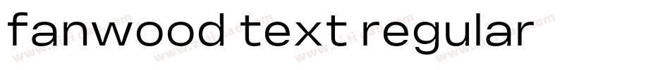 fanwood text regular字体转换